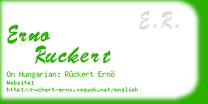erno ruckert business card